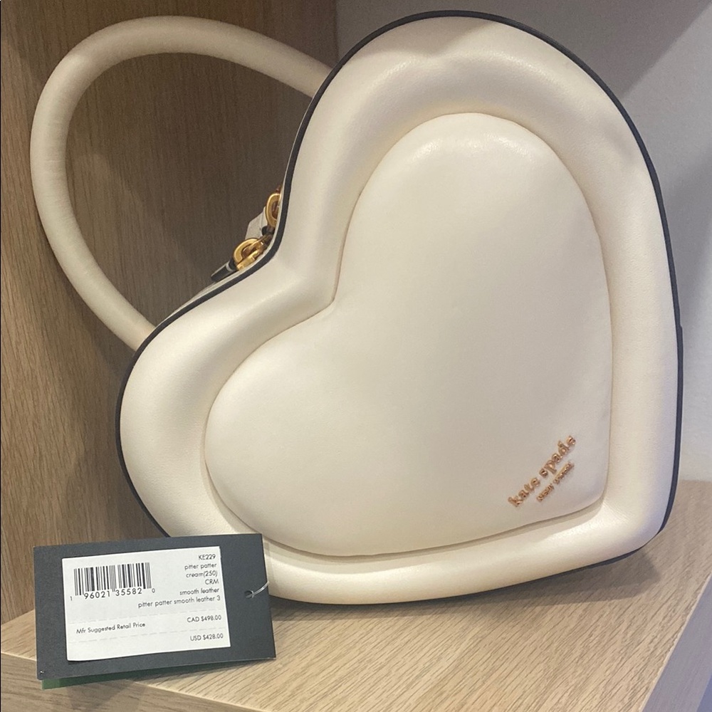 Kate Spade Cream Mini Heart Bag